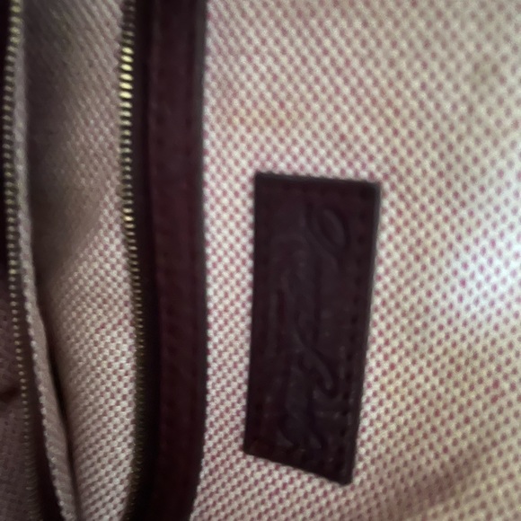 Rare Soft Leather Maroon Dooney Burke Leather Satchel with Duck Logo - Picture 4 of 8